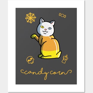 Candycorn Cat Posters and Art